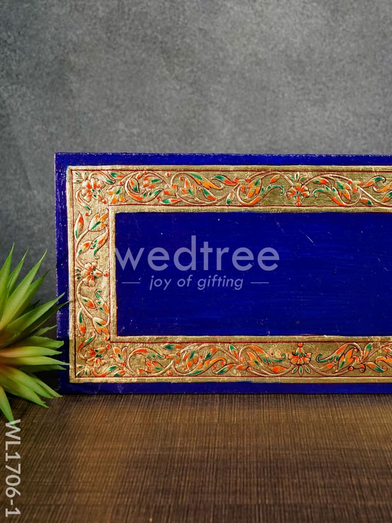 Antique Name Plate - Hand Painted 6x12 - Blue - WL1706-1