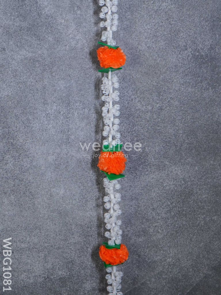 Artificial Marigold & White Flowers with Leaf Thoran - Set of 2 - WBG1081