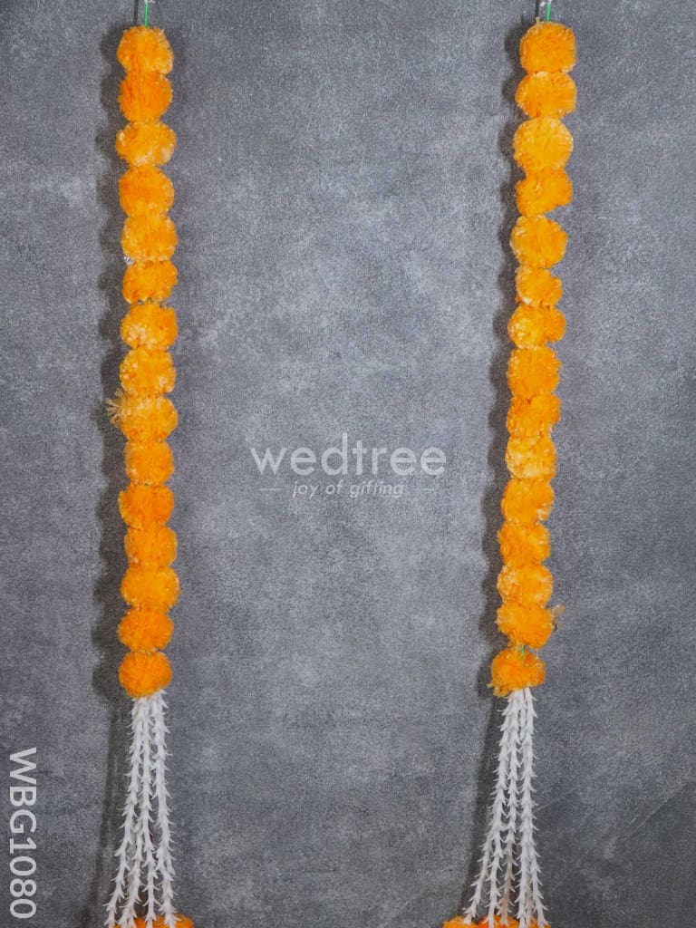Artificial Yellow Marigold Garland Thoran - Set of 2- WBG1080