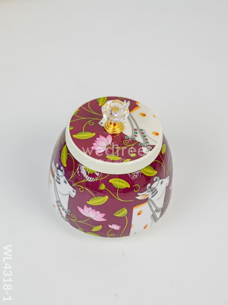 Basket With Tin Jar - WL4318
