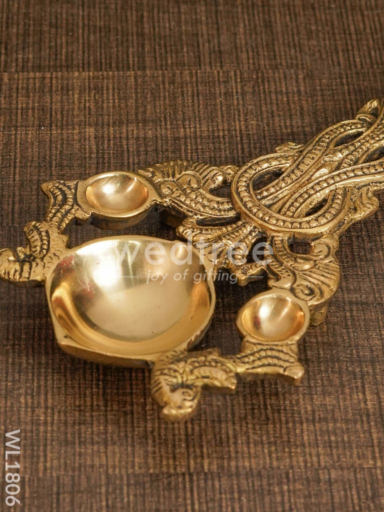 Brass Aarti Diya - 7 inches - WL1806