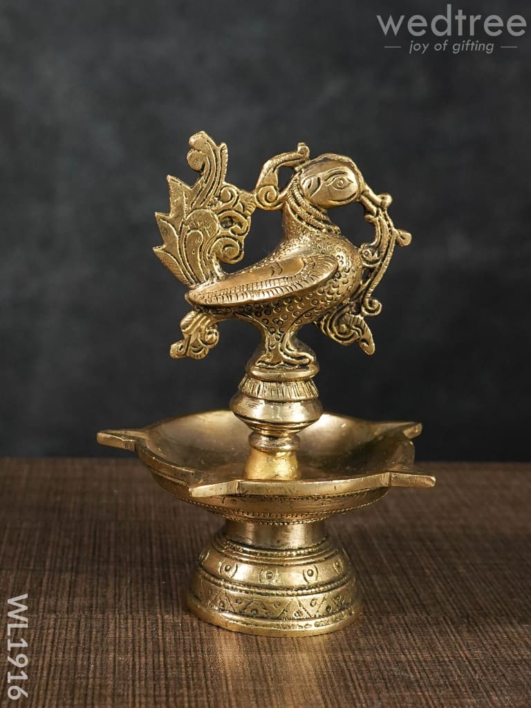 Brass Annapakshi 5 Face Diya - WL1916