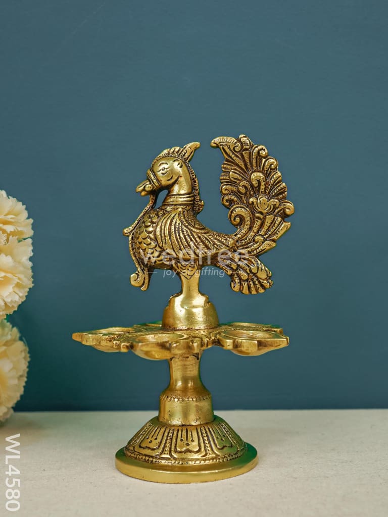 Brass Annapakshi 5 Face Diya - WL4580
