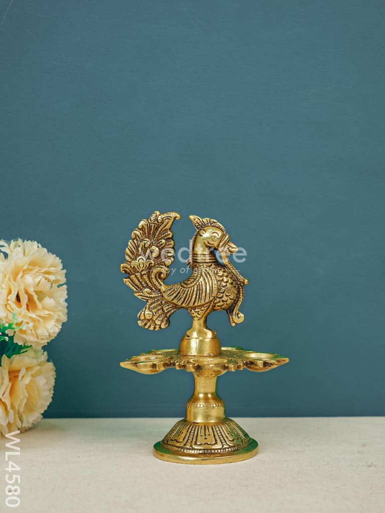 Brass Annapakshi 5 Face Diya - WL4580