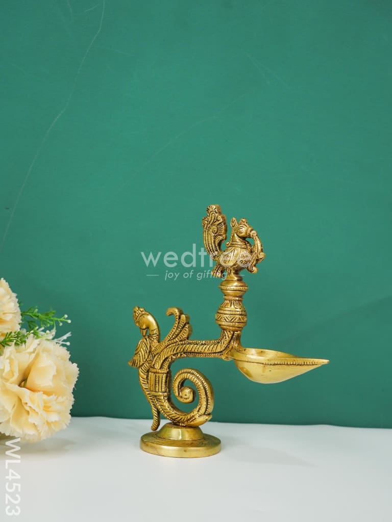 Brass Annapakshi and Parrot Diya - WL4523