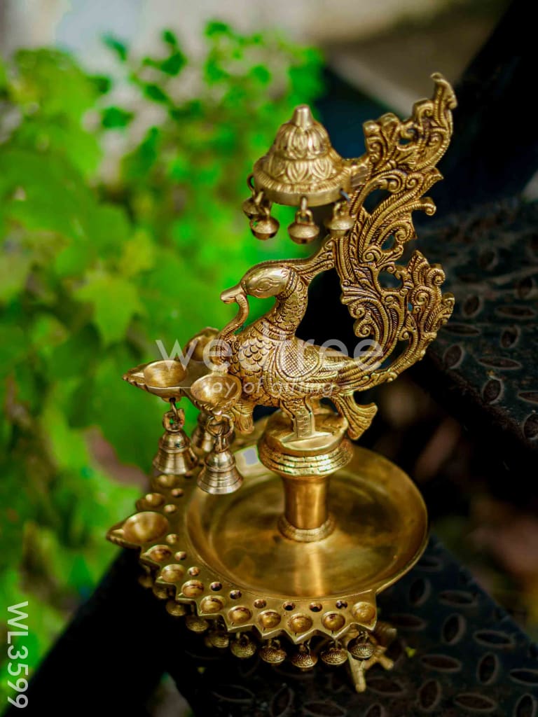Brass Annapakshi Diya with Bells - WL3599