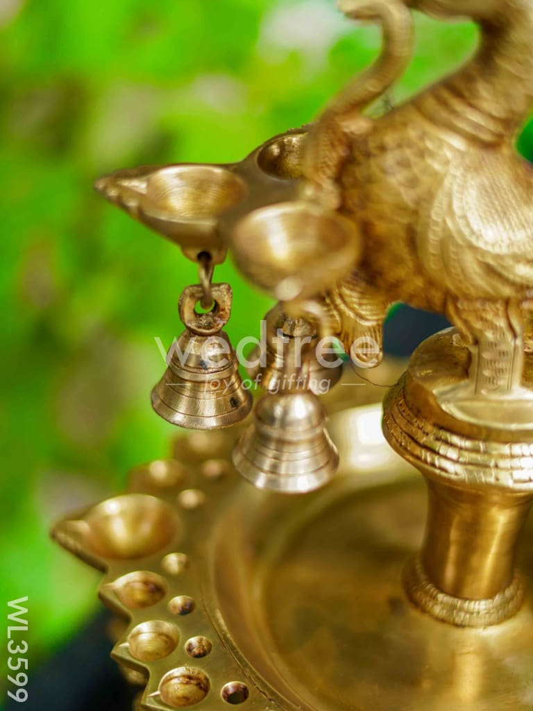 Brass Annapakshi Diya with Bells - WL3599