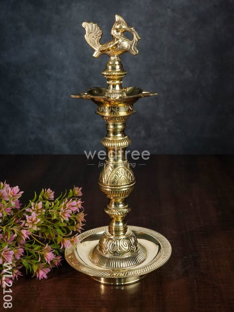 Brass Annapakshi Kuthu Vilakku - 15 inch - WL2108