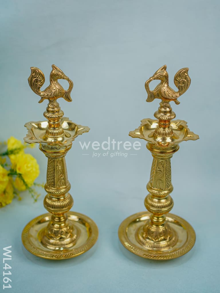 Brass Annapakshi Kuthu Vilakku (Diya) - Five Face - WL4161