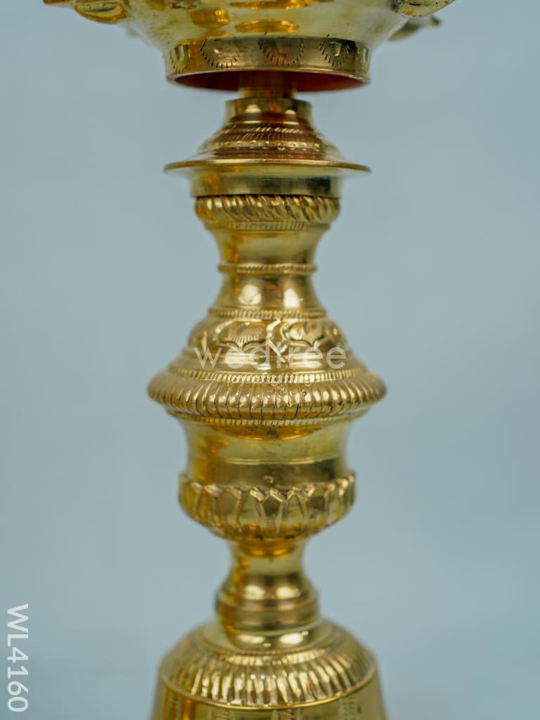 Brass Annapakshi Kuthu Vilakku with 7-Face Diya - 16 inch - WL4160