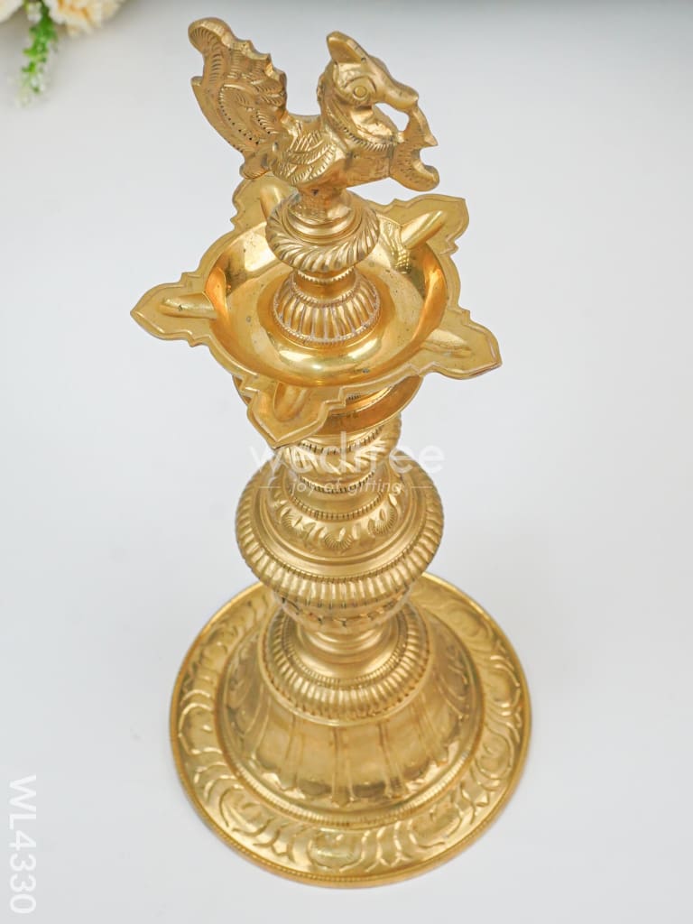 Brass Annapakshi Kuthu Vilakku Five Face Diya - WL4330