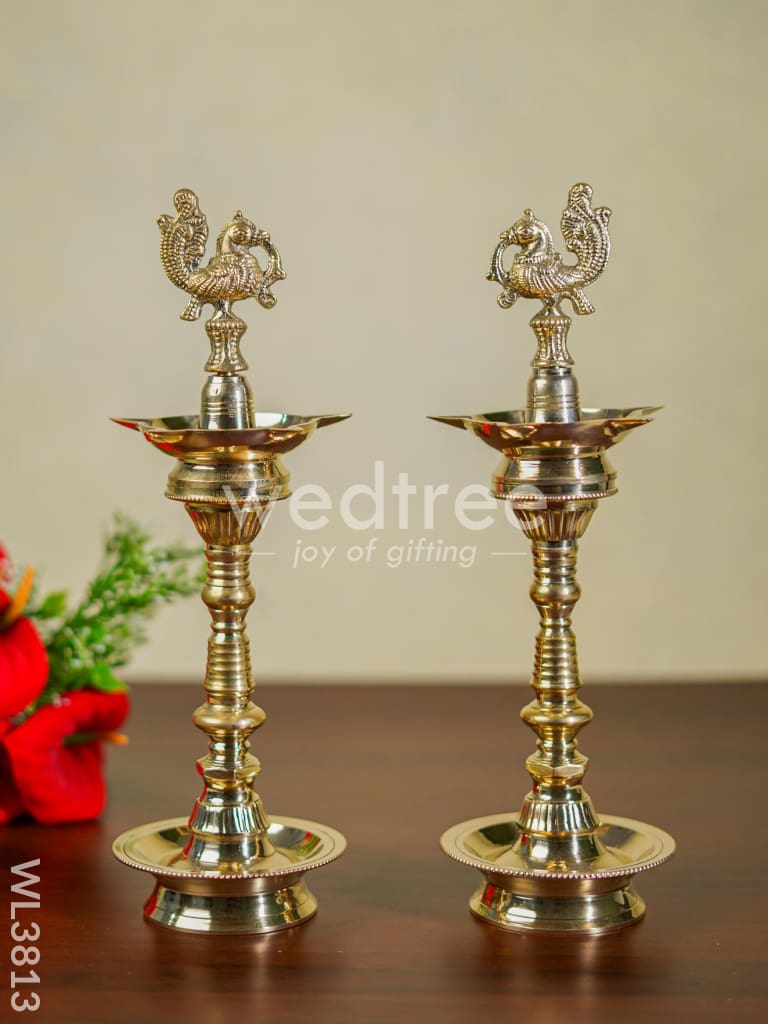 Brass Annapakshi Kuthu Vilaku - 12 inch - WL3813