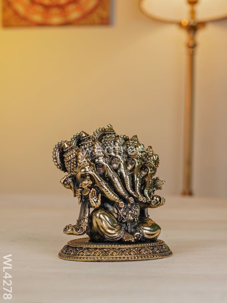Brass Panchmukhi Ganesha - WL4278