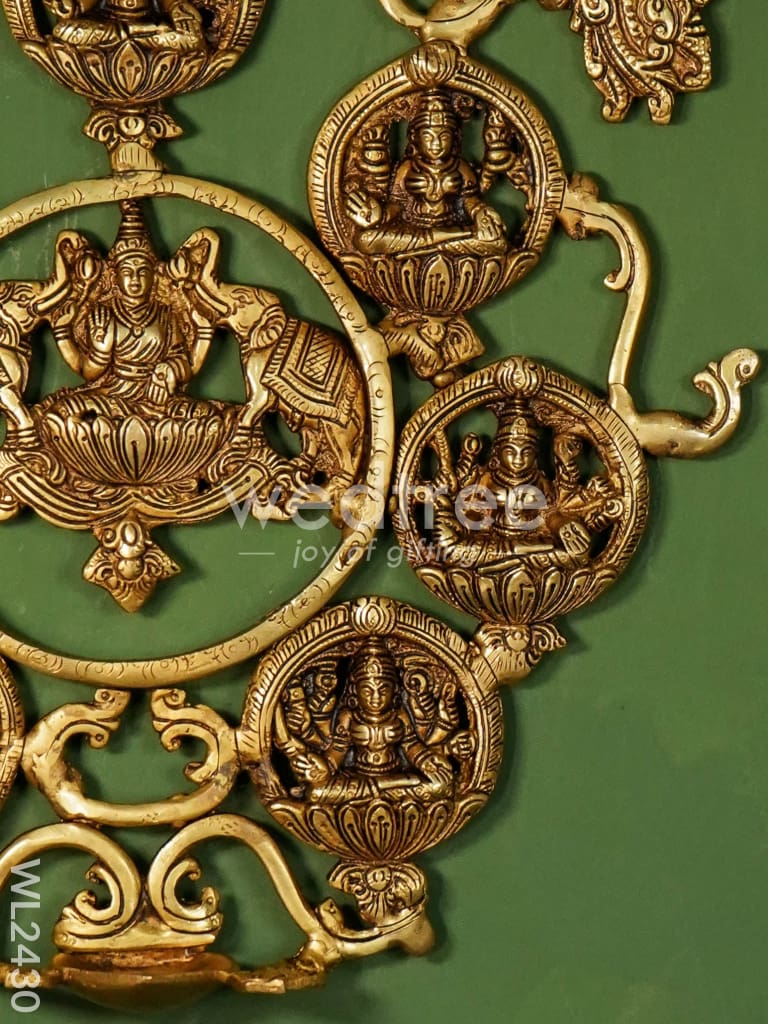 Brass Ashatalakshmi Wall Hanging - WL2430