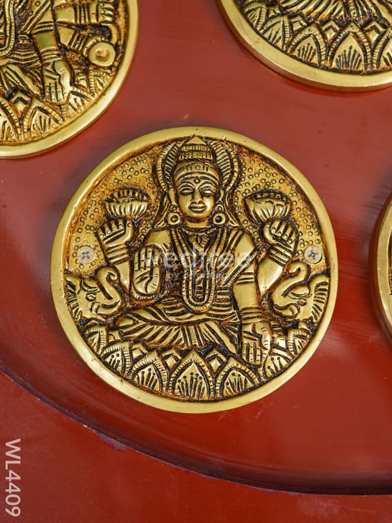 Brass Ashtalakshmi Round Frame - WL4409