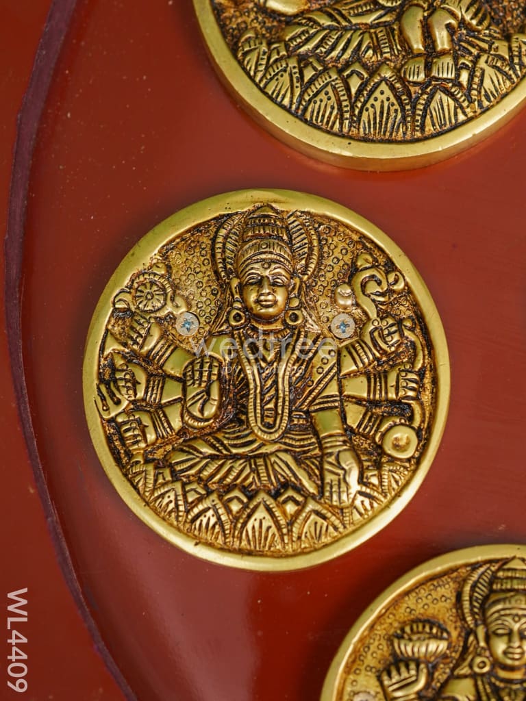 Brass Ashtalakshmi Round Frame - WL4409