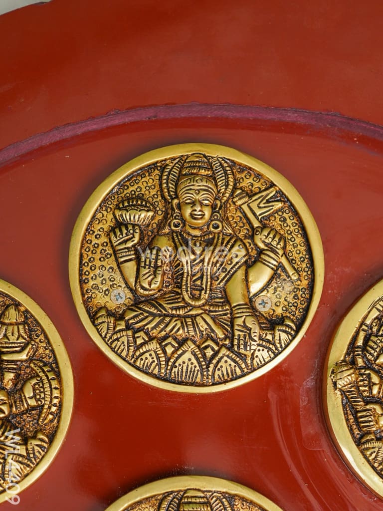 Brass Ashtalakshmi Round Frame - WL4409