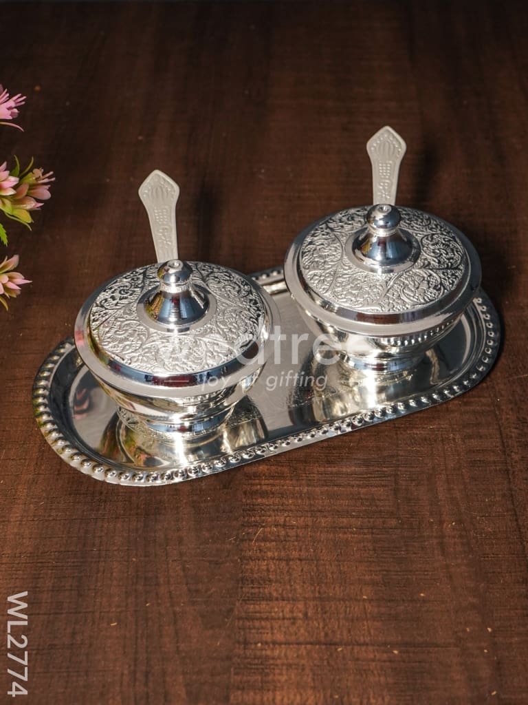 Brass Bowl Set and Tray - WL2774