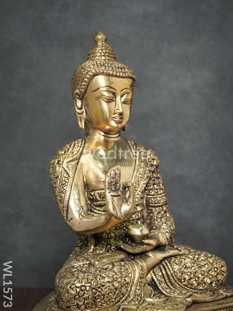Brass Buddha Blessing Idol - WL1573