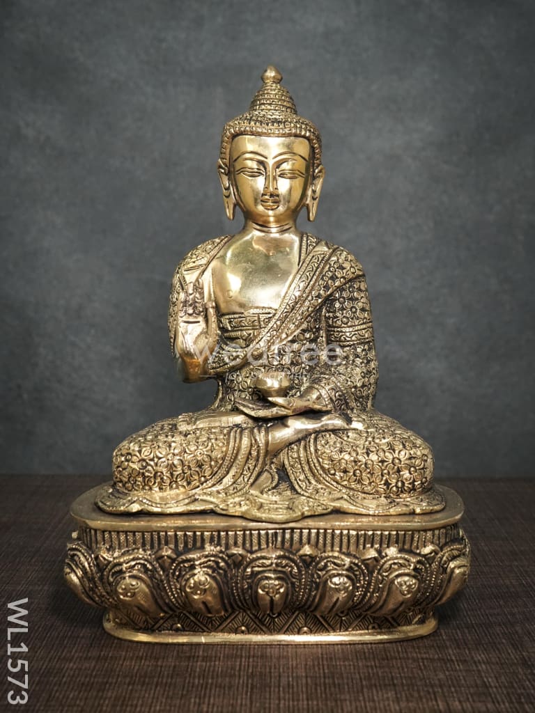 Brass Buddha Blessing Idol - WL1573