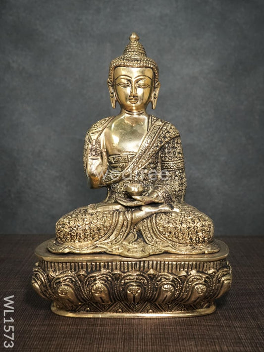 Brass Buddha Blessing Idol - WL1573