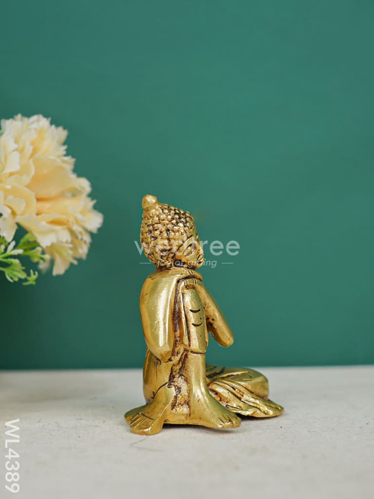 Brass Buddha Resting Statue - WL4389