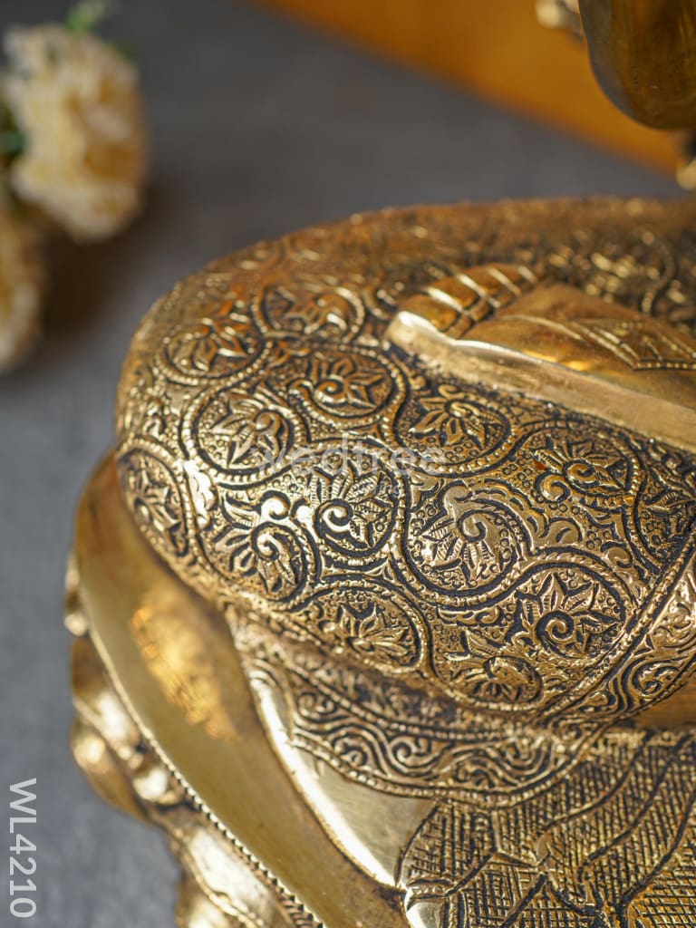 Brass Buddha with Kalpavriksha Tree - WL4210