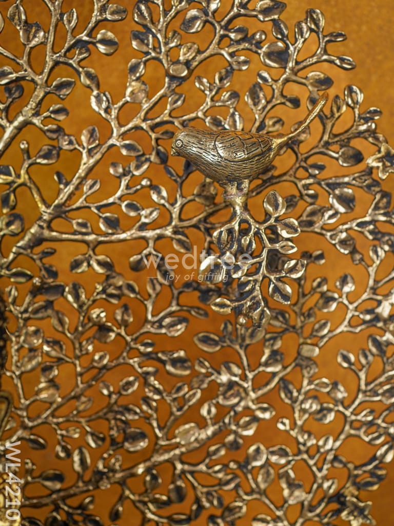 Brass Buddha with Kalpavriksha Tree - WL4210