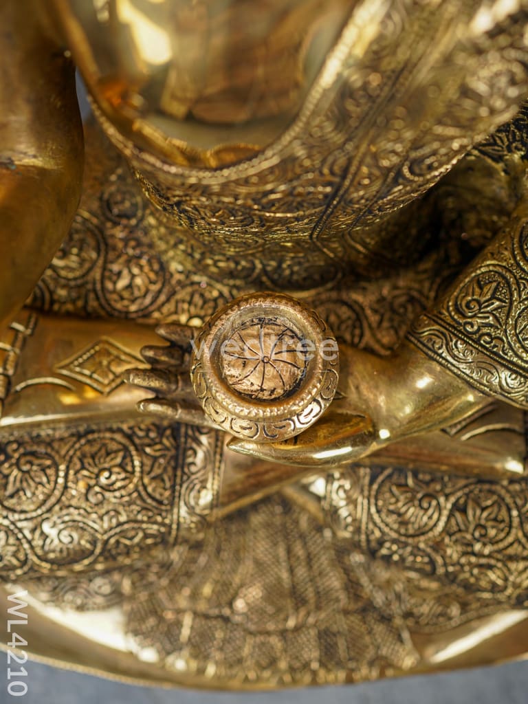 Brass Buddha with Kalpavriksha Tree - WL4210