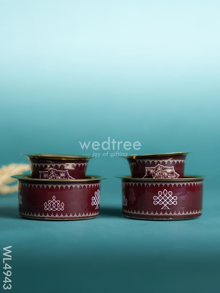 Brass Coffee Dabara Set with Box - WL4943