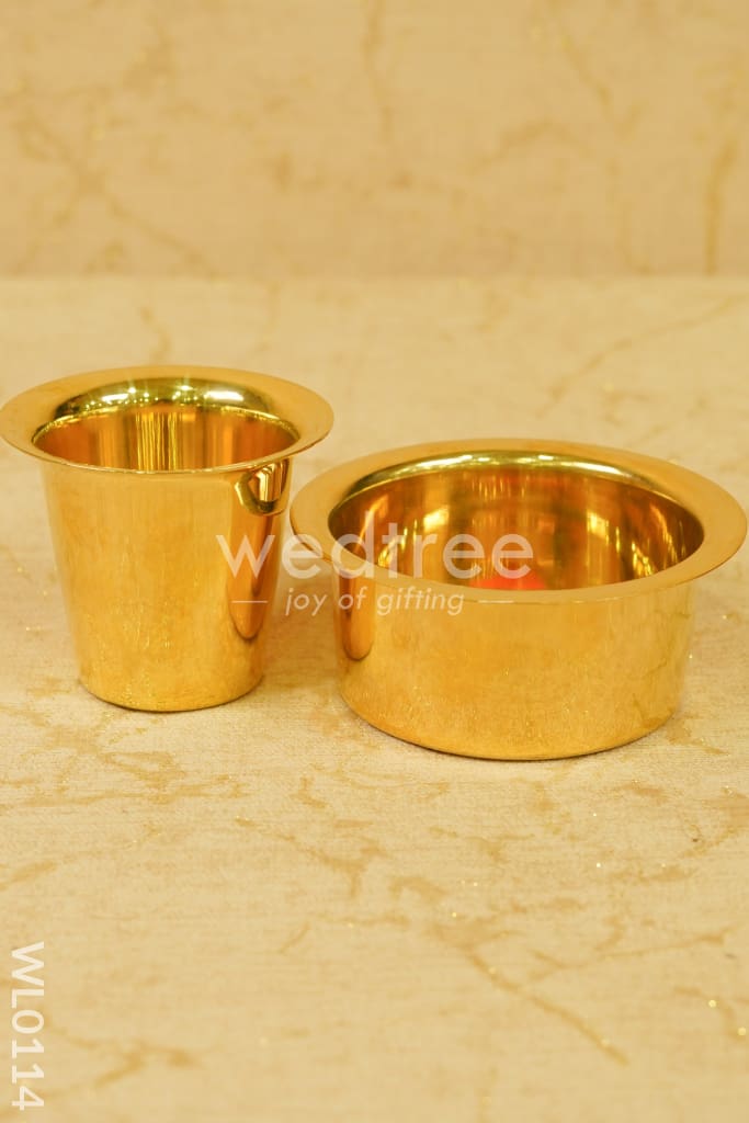 Brass coffee dabara set - WL0114