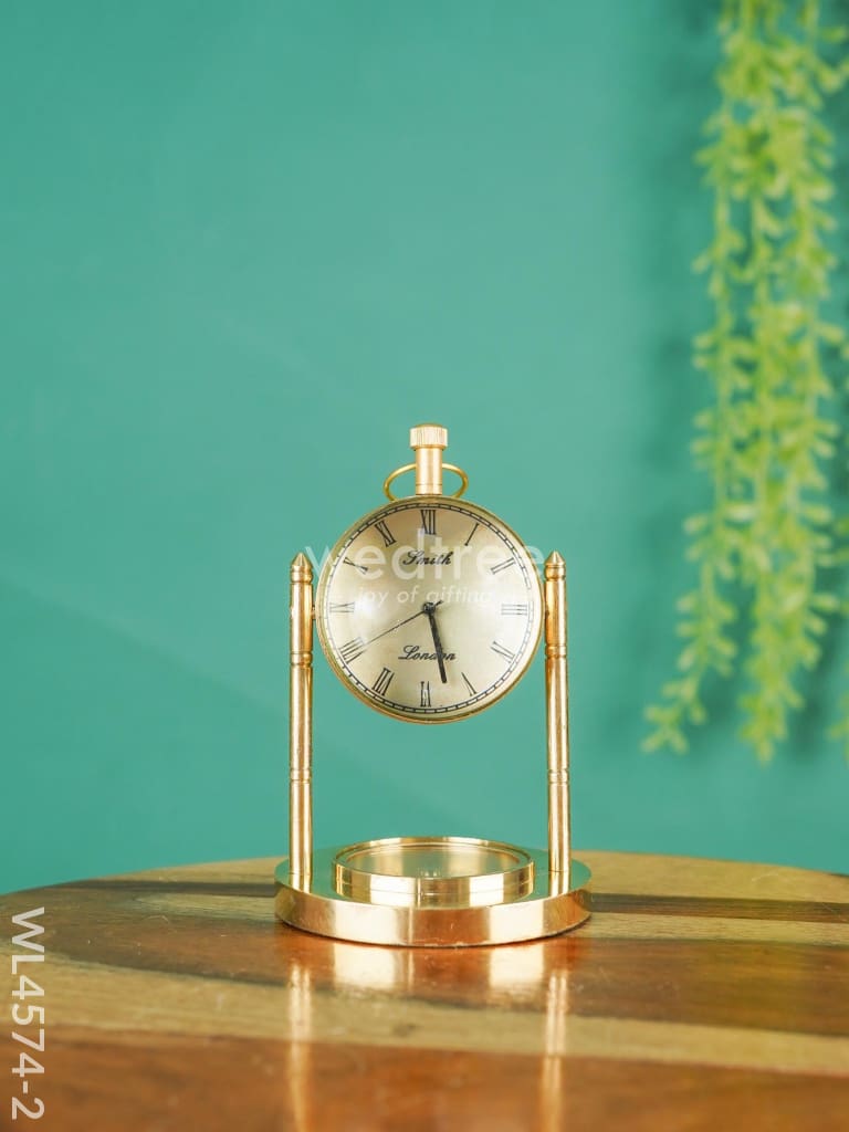 Brass Compass with Clock - WL4574-1