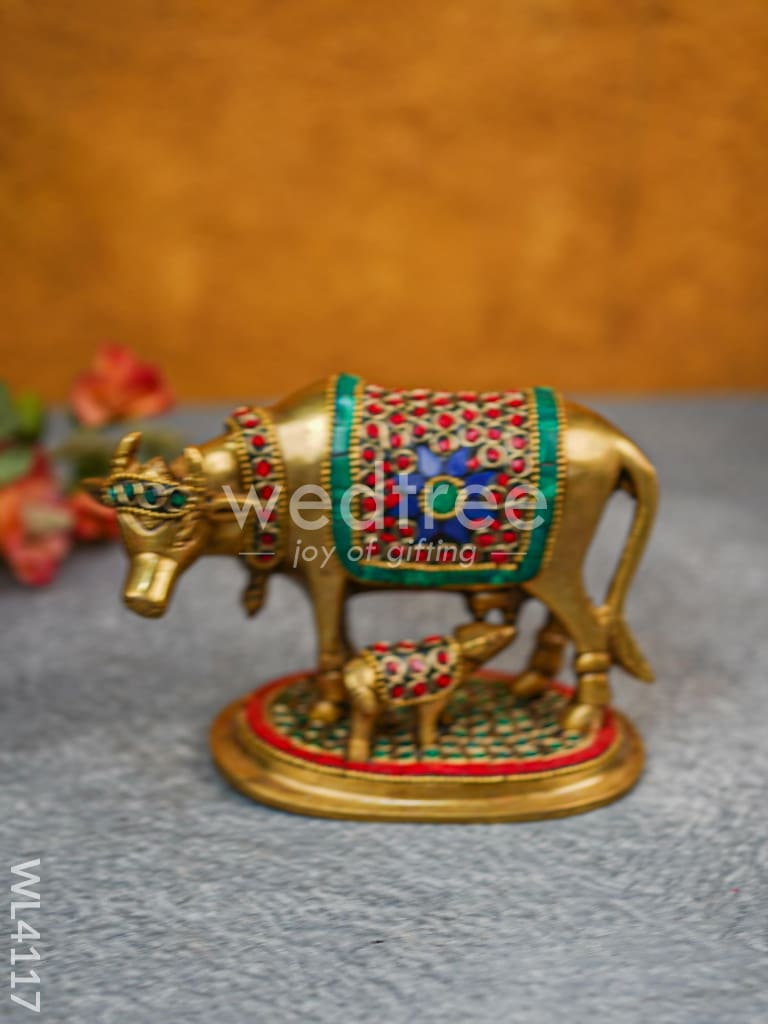 Brass Cow and Calf - Stonework - WL4117