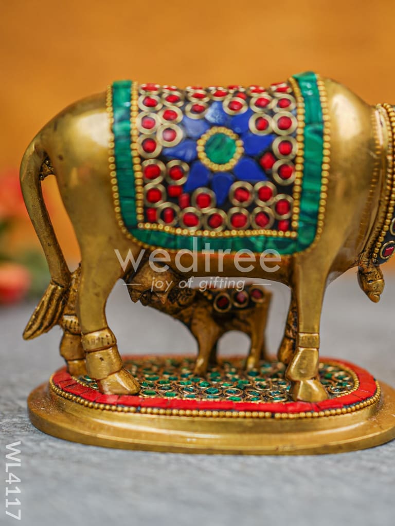 Brass Cow and Calf - Stonework - WL4117