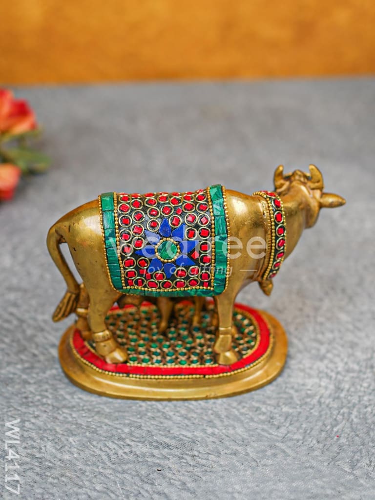 Brass Cow and Calf - Stonework - WL4117