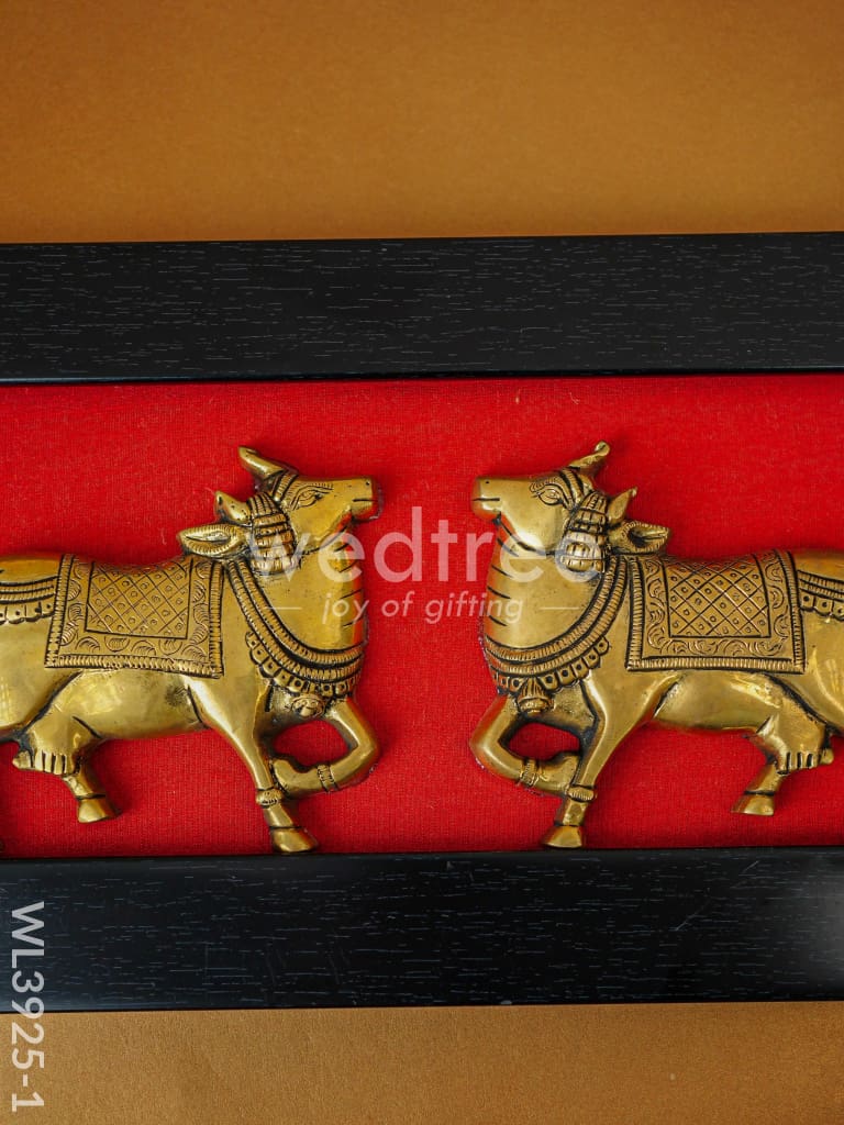 Brass Cow Wall Hanging - Set of 2 - WL3925