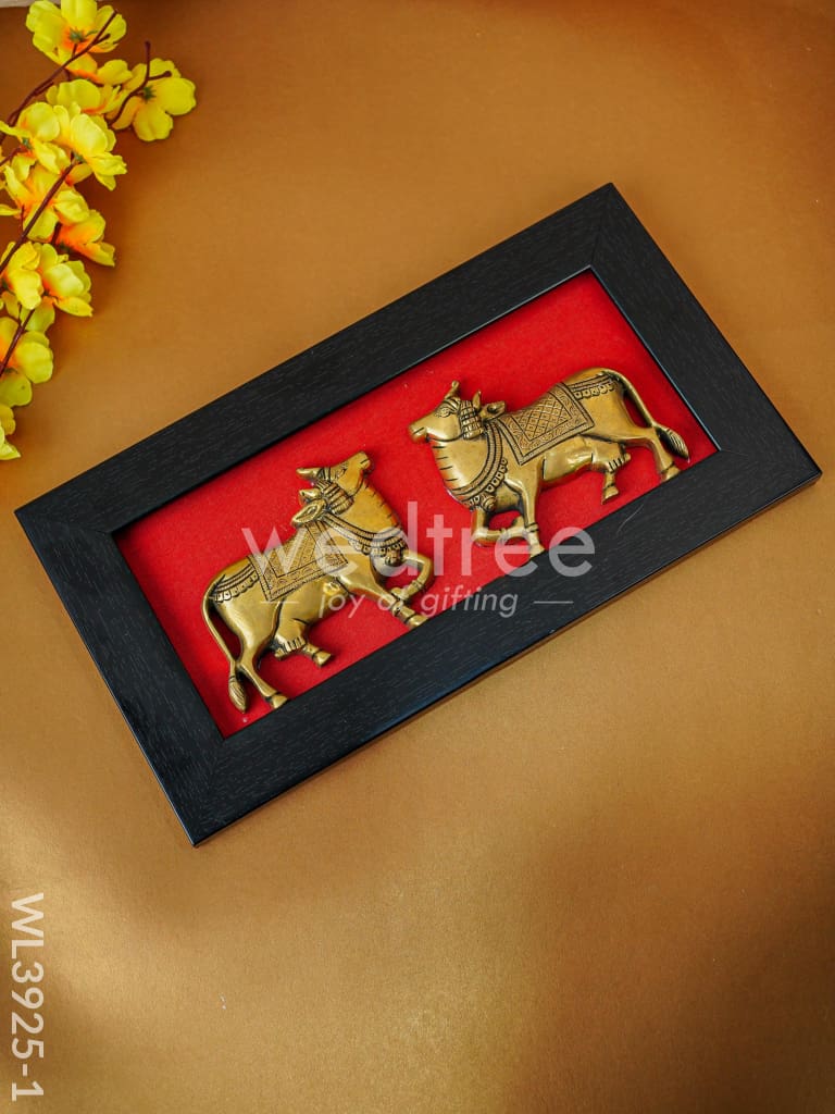 Brass Cow Wall Hanging - Set of 2 - WL3925