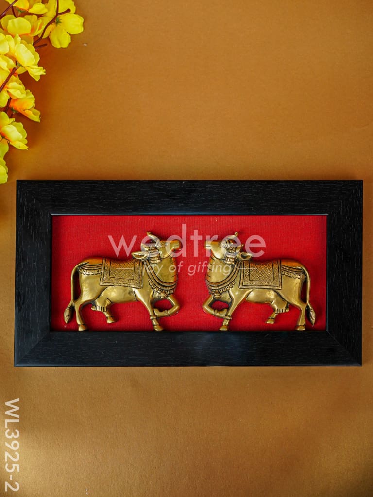 Brass Cow Wall Hanging - Set of 2 - WL3925