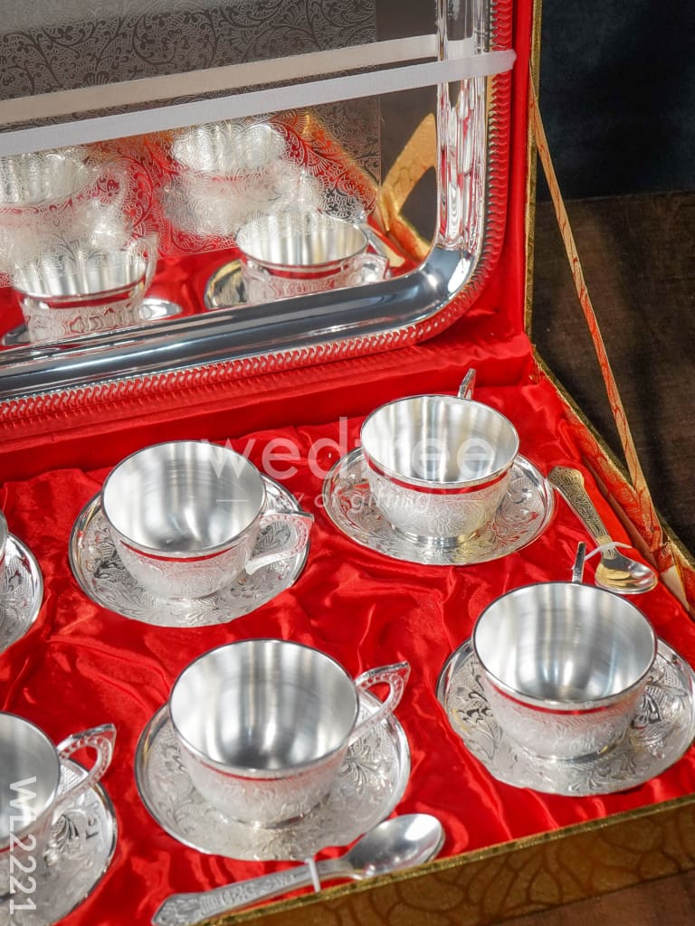 Brass Cup and Saucer with Tray - WL2221