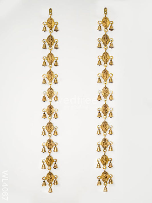 Brass Dasavataram Hanging with Bells - Set of 2 - WL4087