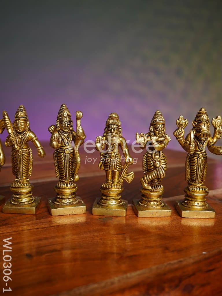 Brass Dasavathar Idols - 3.2 inch - WL0306-1