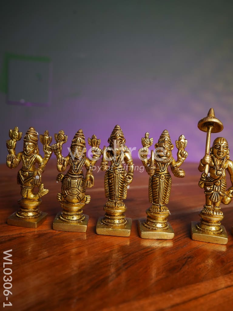 Brass Dasavathar Idols - 3.2 inch - WL0306-1