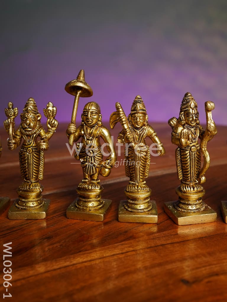 Brass Dasavathar Idols - 3.2 inch - WL0306-1