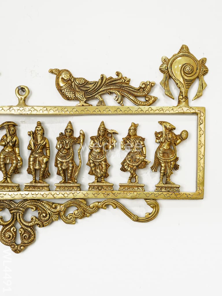 Brass Dasavatharam with Shank Chakra And Peacock - WL4491