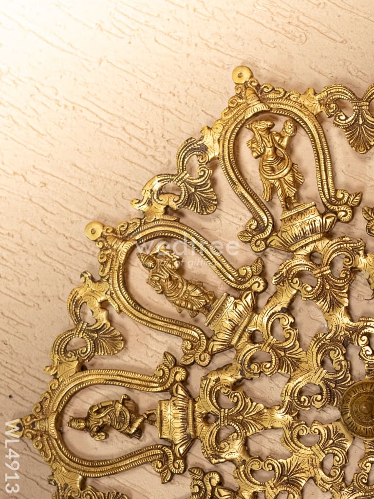 Brass Dasavathram Wall Hanging - WL4913