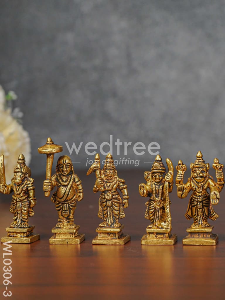Brass Dashavathar Idols (Brown Antique Finish) - 2.3 inch - WL0306-3