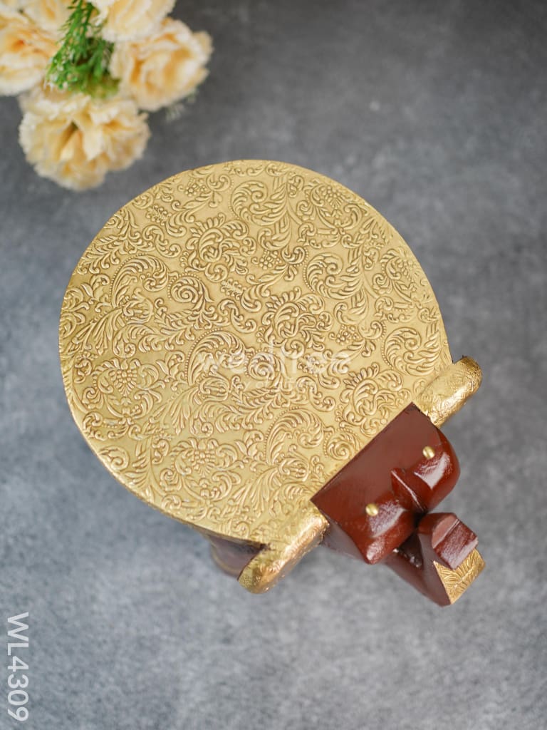 Brass Decorative Elephant stool - 8 inch - WL4309