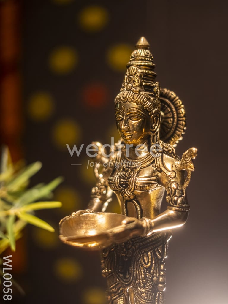 Brass Deep Lakshmi Idol - WL0058