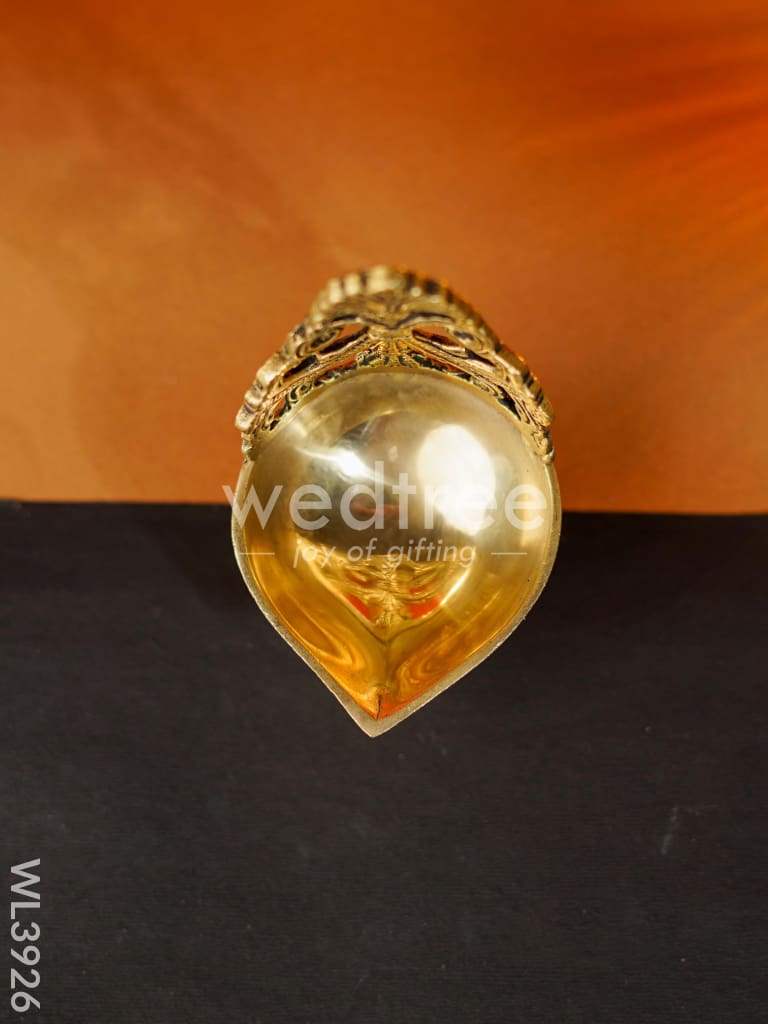 Brass Designer Antique Diya - WL3926