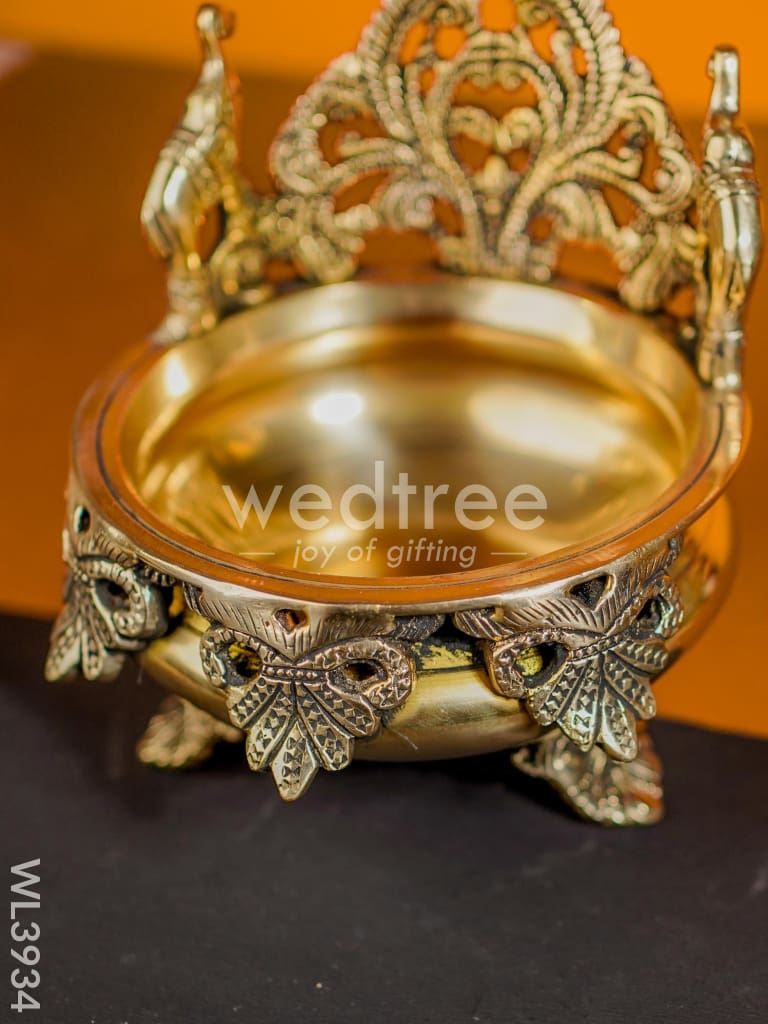 Brass Designer Elephant Urli - WL3934